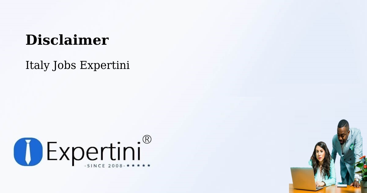 Disclaimer – Chieti - Italy Jobs Expertini
